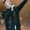 Formula 1 Gary Barlow Black Leather Jacket For Sale