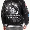 Good Morning America Michael Strahan Super Bowl LX Bay Area Black Satin Jacket