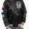 Good Morning America Michael Strahan Super Bowl LX Bay Area Black Satin Varsity Jacket