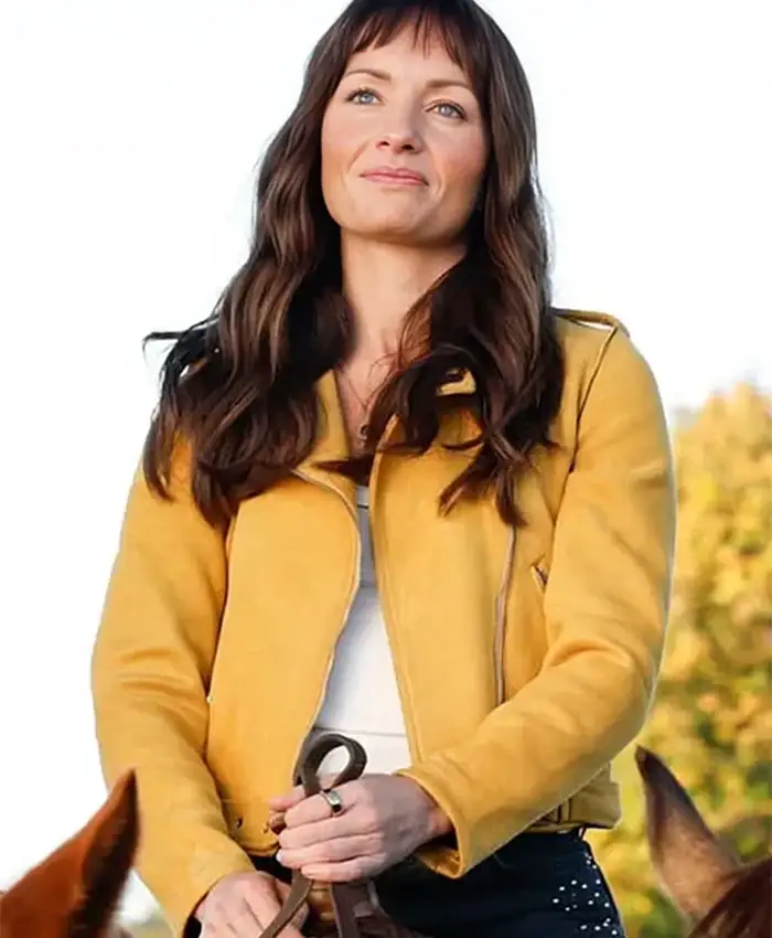 Grace Palmer Animal Control S04 Suede Leather Jacket Front