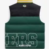 Green Bay Packers Team Green Puffer Vest Back
