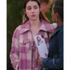 Greys Anatomy S22 Adelaide Kane Pink Plaid Jacket