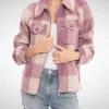 Greys Anatomy S22 Adelaide Kane Pink Plaid Jacket Front