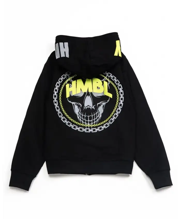 HMBL Zip-Up Hoodie Black Back