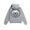 HMBL Zip-Up Hoodie Grey Back