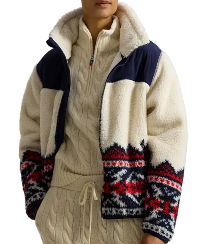 Hoda Kotb The Today Show 2026 Olympic Team USA White Sherpa Jacket