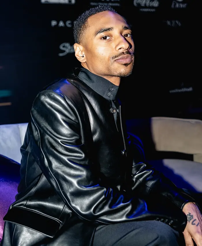 House Event Grammy Durand Bernarr Black Leather Jacket