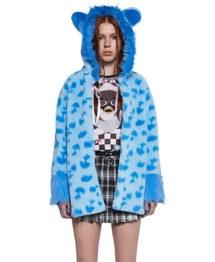 How To Get To Heaven From Belfast Feeney Blue Plush Coat For Sale