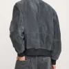 Hudson and Rex S09 Luke Roberts Suede Bomber Jacket Back