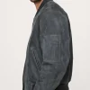 Hudson and Rex S09 Luke Roberts Suede Bomber Jacket Side