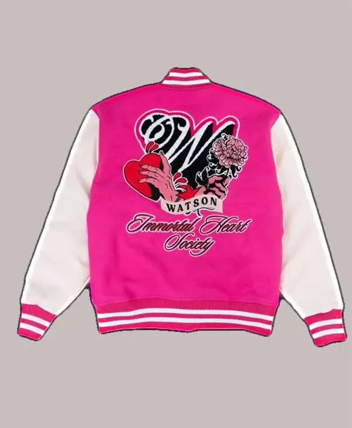 Immortal Heart Society Pink Varsity Jacket