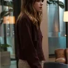 Industry S04 Kiernan Shipka Suede Jacket For Sale