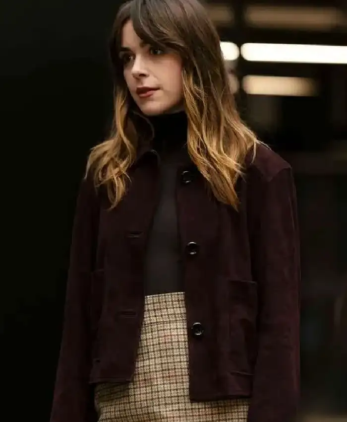 Industry S04 Kiernan Shipka Suede Jacket