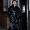 Jack Harlow NYC 2026 Black Leather Coat