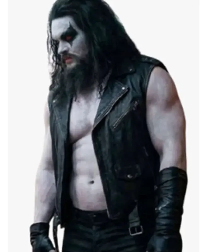 Jason Momoa Supergirl Biker Leather Vest For Sale