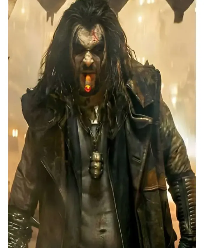 Jason Momoa Supergirl Leather Trench Coat For Sale