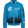 Jeff Hamilton X NBA All Star Weekend 2026 Stephen Curry Blue Leather Jacket