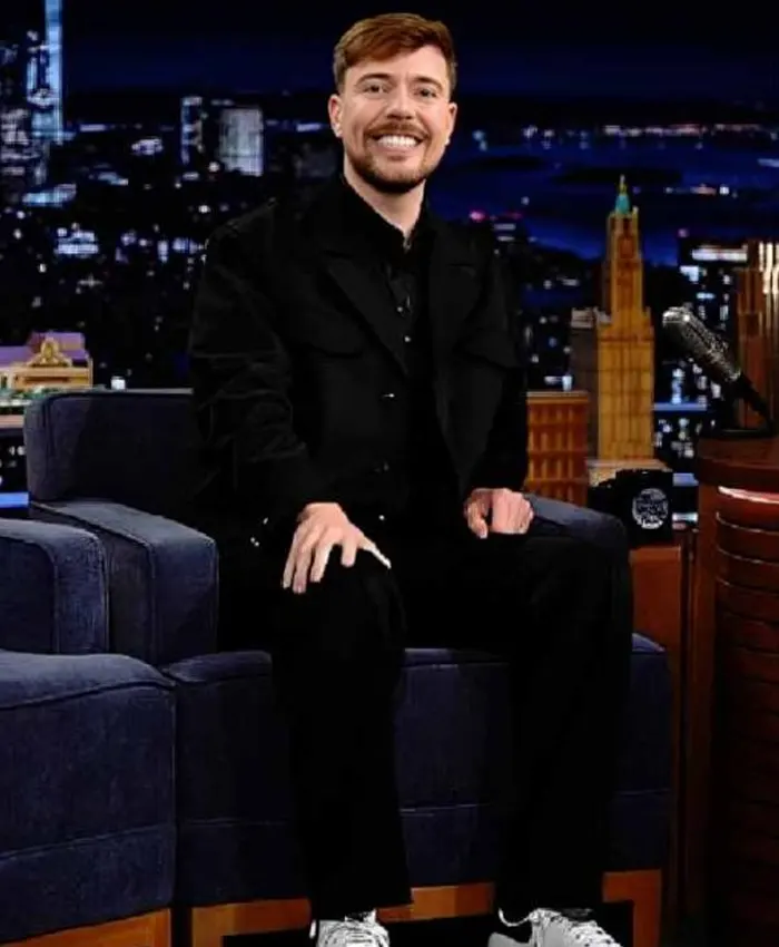 Jimmy Fallon Show S13 MrBeast Black Jacket For Sale
