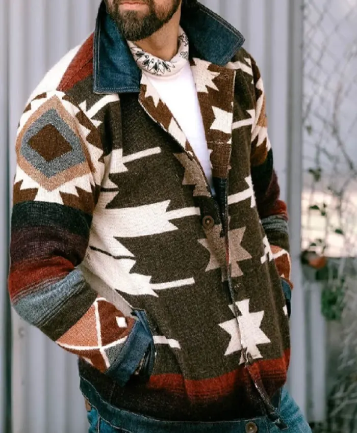 Jimmy Shrinking Tv Series S03 Jason Segel Aztec Jacket