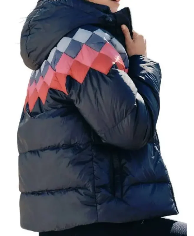 Jocelyn Hudon Chicago Fire Tv Series S14 Lyla Novak Quilted Puffer Jacket