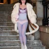 Julia Fox Marc Jacobs Fall 2026 Fur Coat Front