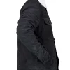 Jun Ha Love Life Augie Black Suede Leather Sherpa Trucker Jacket On Sale