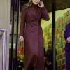 Kate Middleton Royal Marsden Hospital Plaid Coat Front