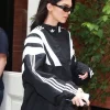 Kendall Jenner Black and White Adidas Jacket