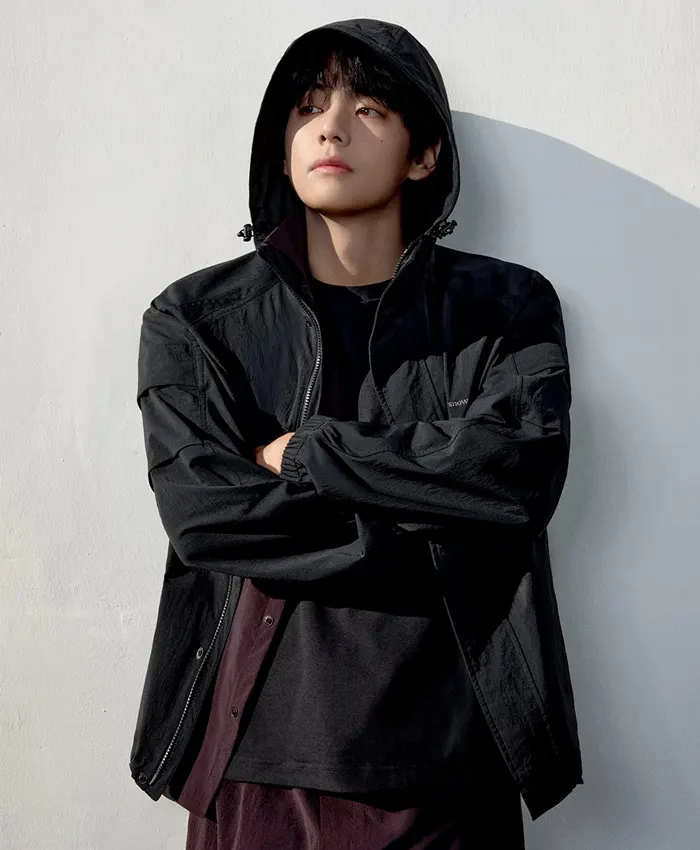 Kim Tae Hyung X Snow Peak Signature Black Windbreaker Jacket