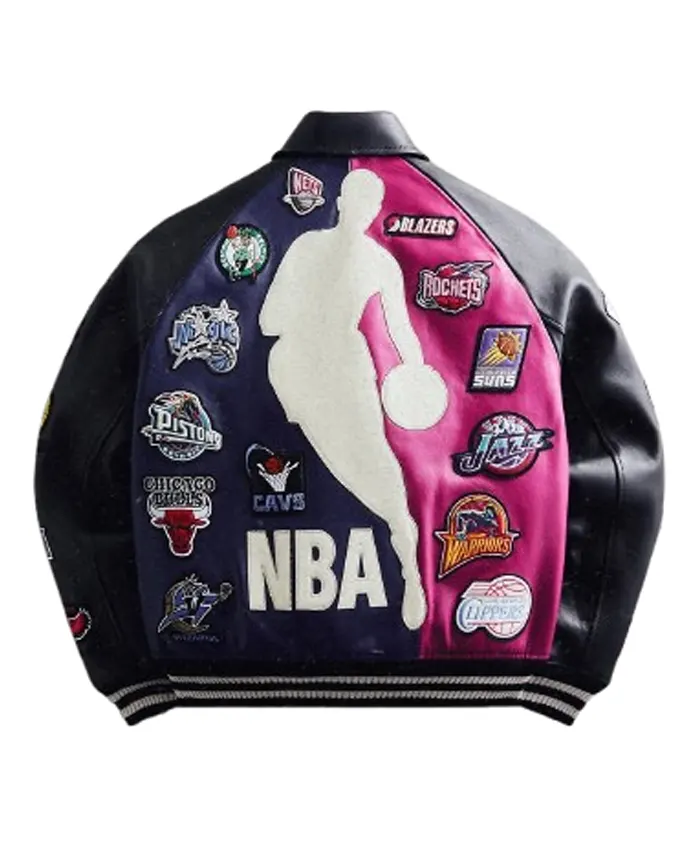 Kith X AVIREX X NBA Pro Basketball All-Star 2026 Varsity Leather Jacket for Men and Women