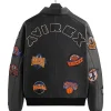 Knicks x Kith x AVIREX Icon Black Leather Jacket For Sale