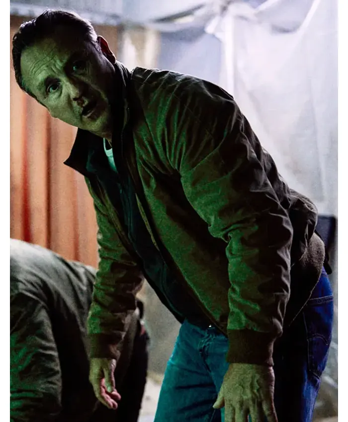 Lars Ranthe Snake Killer Tv Series Jim Nolsøe Brown Suede Bomber Jacket