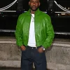 London Fashion Week Winter 2026 Burberry Skepta Green Leather Jacket
