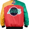 Los Angeles Lakers Ty Mopkins Red and Black Satin Jacket For Sale