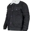 Love Life Augie Black Suede Sherpa Trucker Jacket - Buy Now