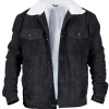 Love Life Augie Black Suede Sherpa Trucker Jacket - Shop Now