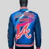 MLB All-Star Atlanta Braves Usher Blue Varsity Jacket Back