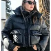 Maria Sharapova 2026 Black Puffer Jacket For Sale