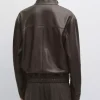 Massimo Dutti Nappa Leather Jacket For Sale