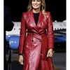Melania Trump Leather Trench Coat