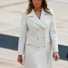 Melania Trump White Wool Coat
