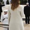Melania Trump White Wool Coat Back