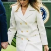 Melania Trump White Wool Coat Front
