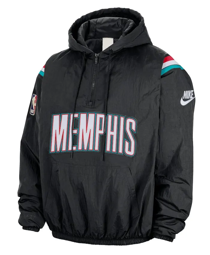 Memphis Grizzlies Nike Half-Zip Hooded Jacket - Shop now
