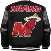 Miami Heat Mashup Logo Black Varsity Jacket for sale