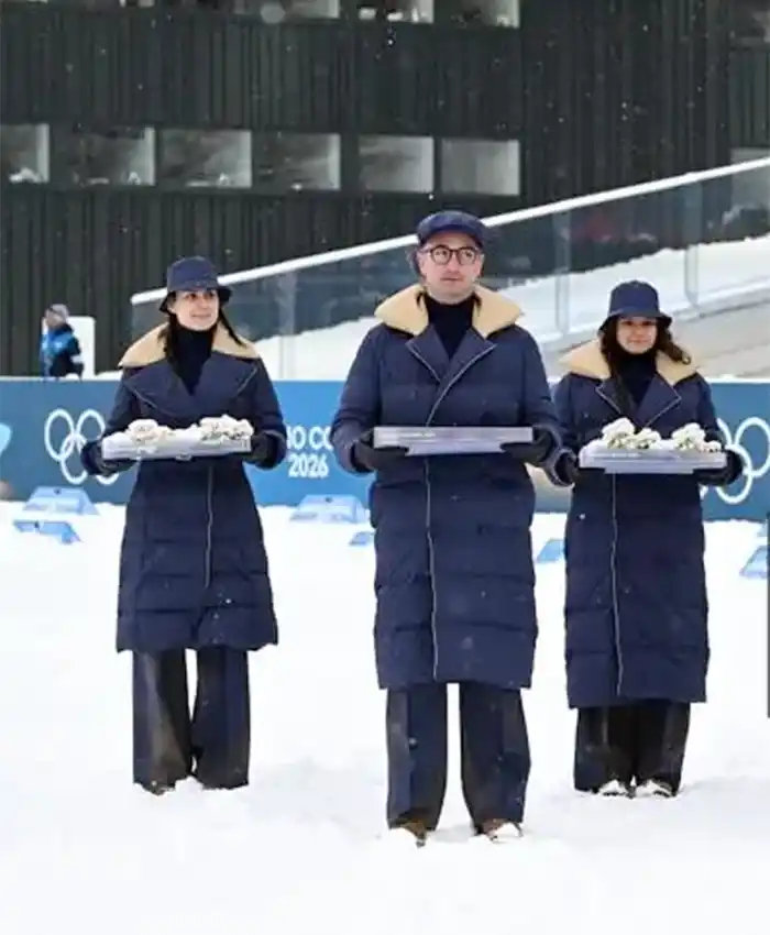 Milano Cortina 2026 Winter Olympics Victory Ceremony Coat Front