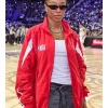 NBA London Game Naomi Ackie Red Jacket