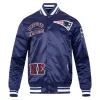 NFL 2026 New England Patriots Blue Satin Jacket