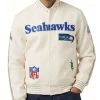NFL Seattle Seahawks 2026 Cream Varsity Jacket