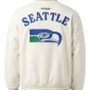 NFL Seattle Seahawks 2026 Cream Varsity Jacket For Sale